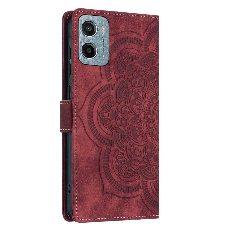 For Motorola Moto G05 / E15 Mandala Embossed Retro Frosted Leather Phone Case