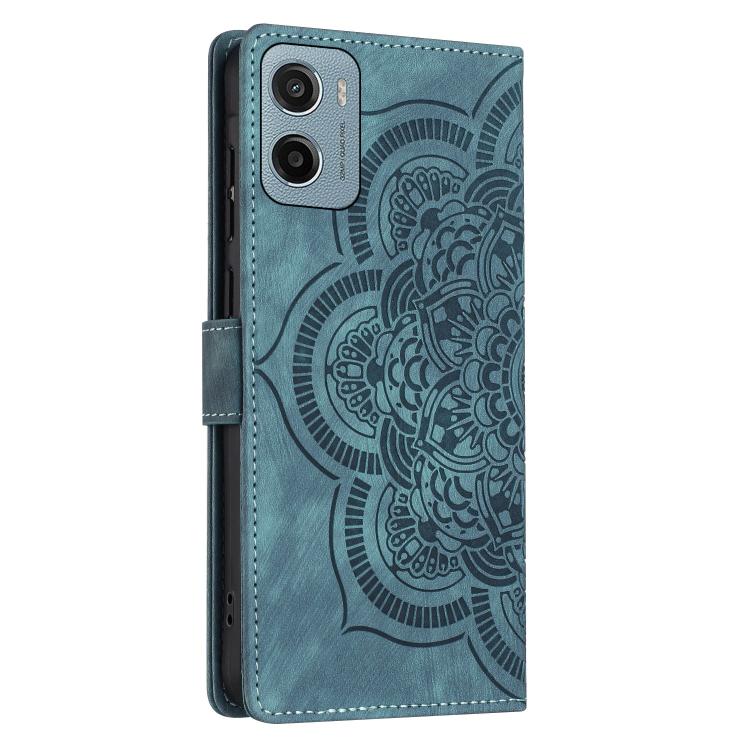 For Motorola Moto G05 / E15 Mandala Embossed Retro Frosted Leather Phone Case