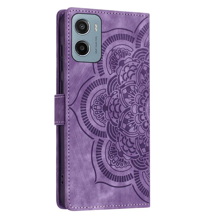 For Motorola Moto G05 / E15 Mandala Embossed Retro Frosted Leather Phone Case
