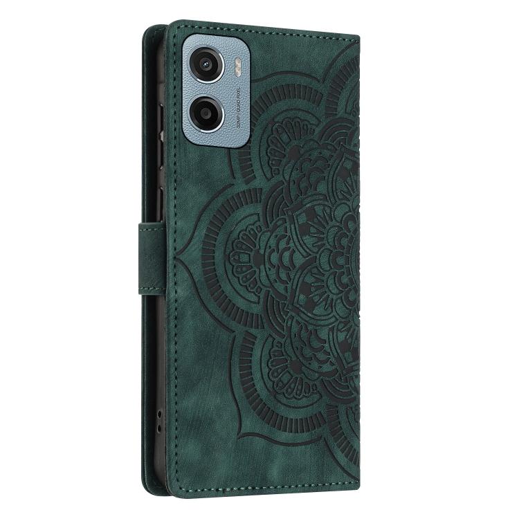 For Motorola Moto G05 / E15 Mandala Embossed Retro Frosted Leather Phone Case