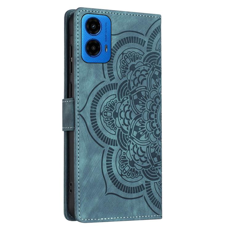 For Motorola Moto G34 / G45 5G Mandala Embossed Retro Frosted Leather Phone Case