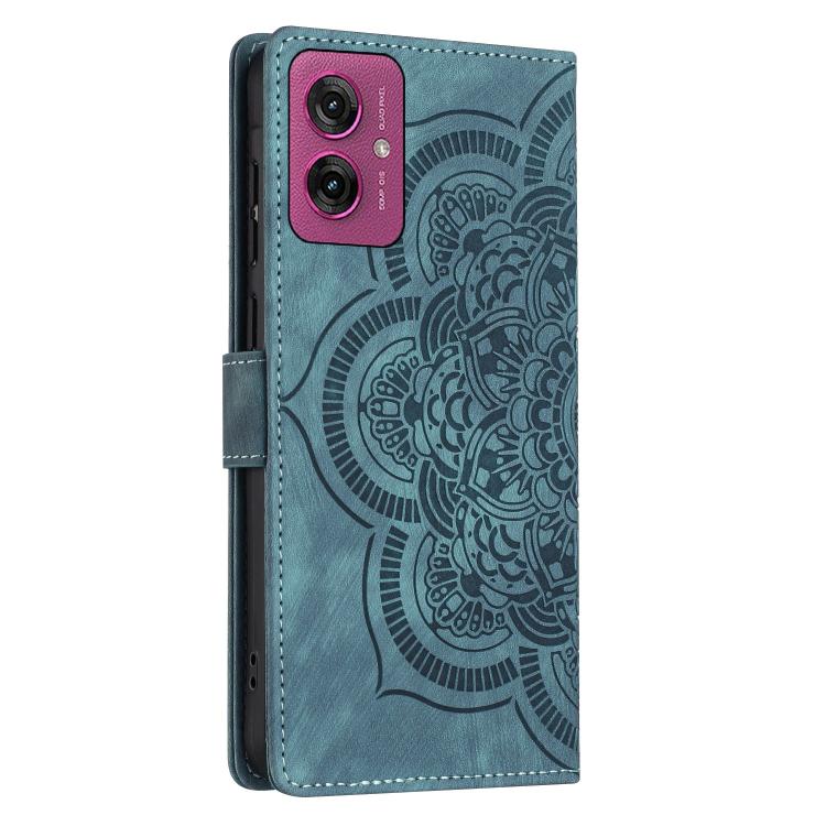 For Motorola Moto G55 5G Mandala Embossed Retro Frosted Leather Phone Case