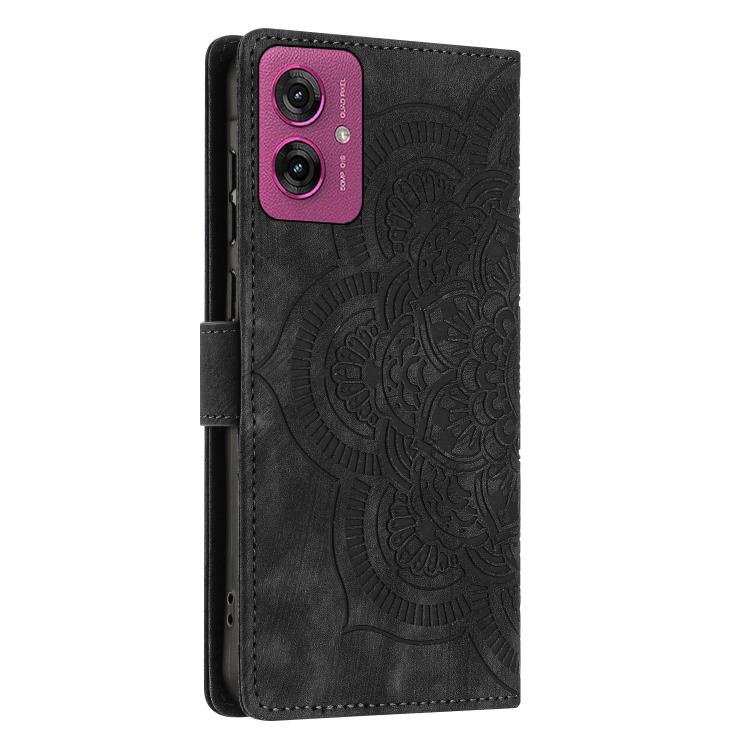 For Motorola Moto G55 5G Mandala Embossed Retro Frosted Leather Phone Case