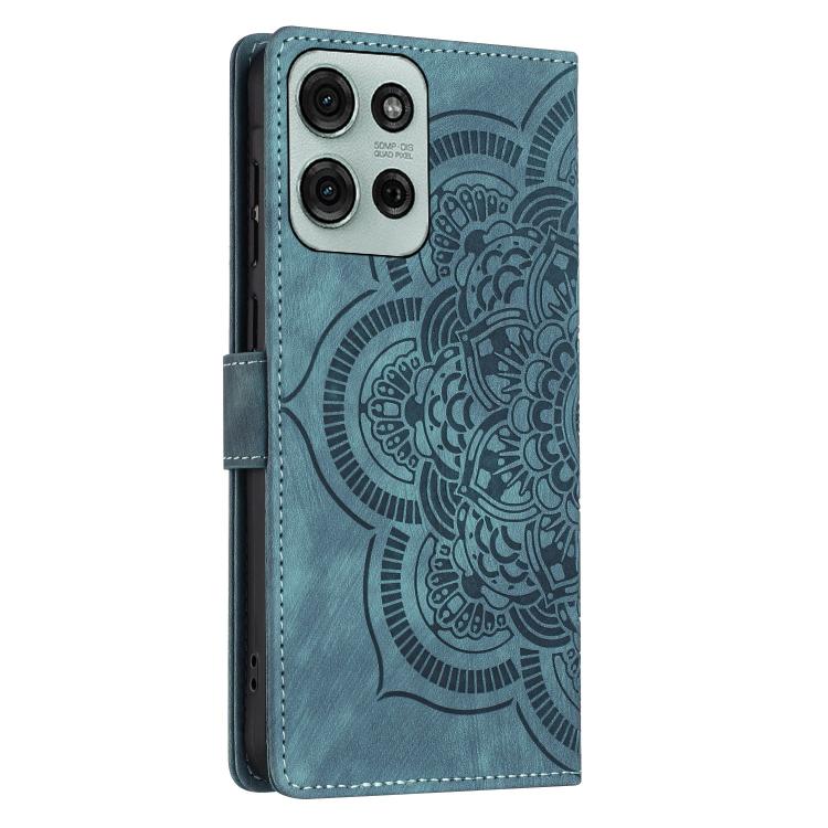 For Motorola Moto G75 5G Mandala Embossed Retro Frosted Leather Phone Case