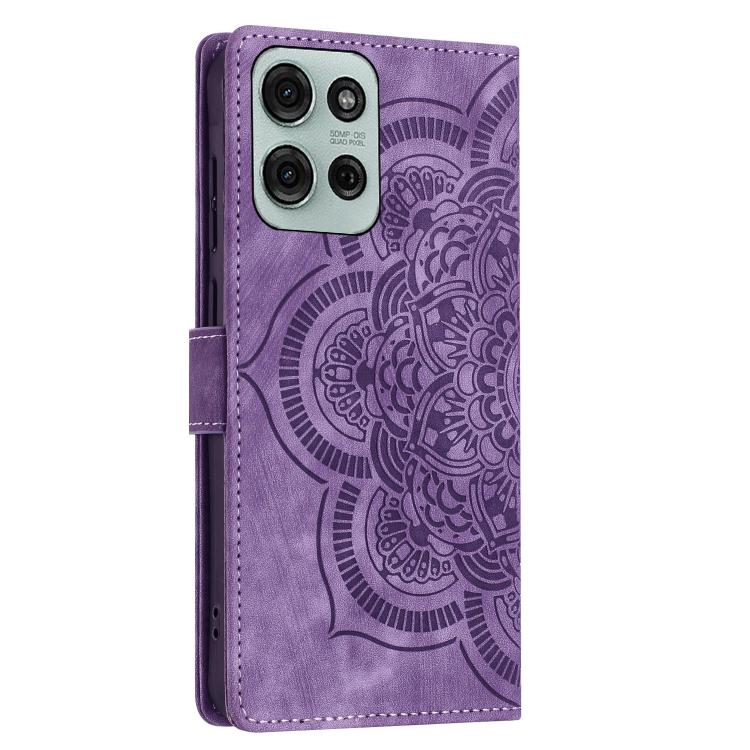 For Motorola Moto G75 5G Mandala Embossed Retro Frosted Leather Phone Case