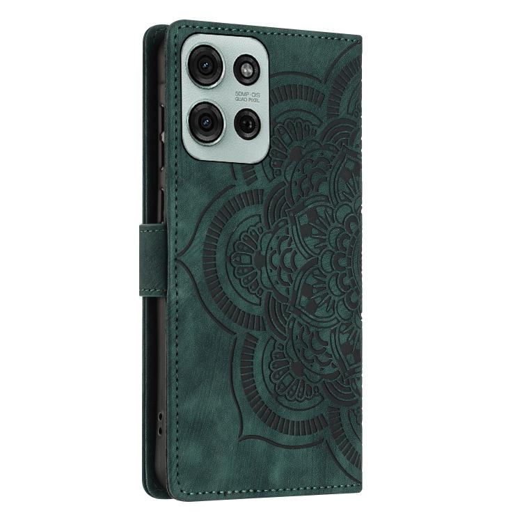 For Motorola Moto G75 5G Mandala Embossed Retro Frosted Leather Phone Case