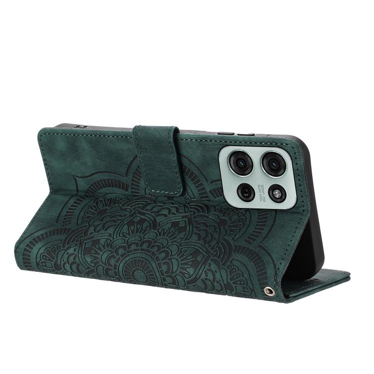 For Motorola Moto G75 5G Mandala Embossed Retro Frosted Leather Phone Case