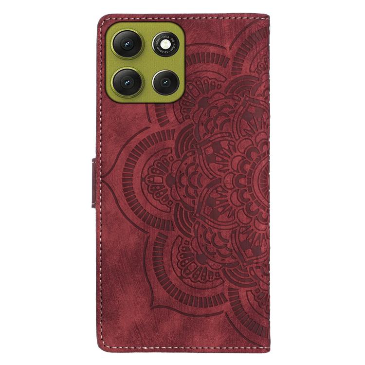 For Motorola Moto G56 5G Mandala Embossed Retro Frosted Leather Phone Case