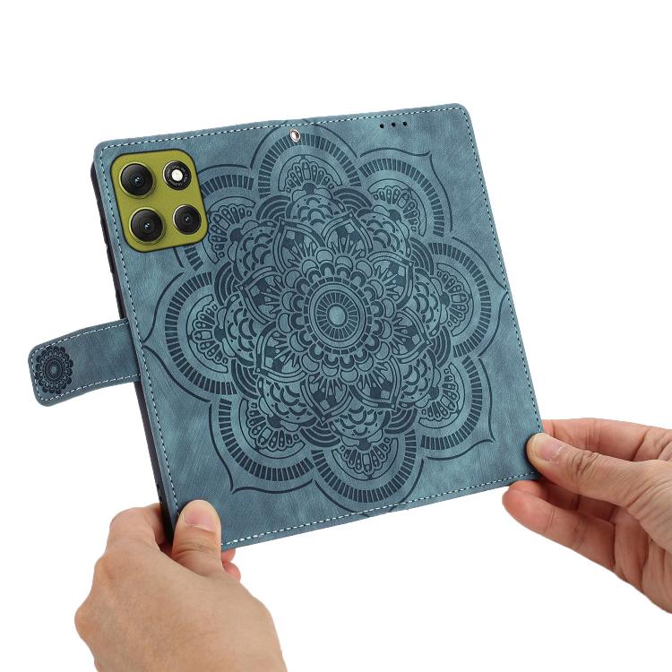 For Motorola Moto G86 5G Mandala Embossed Retro Frosted Leather Phone Case