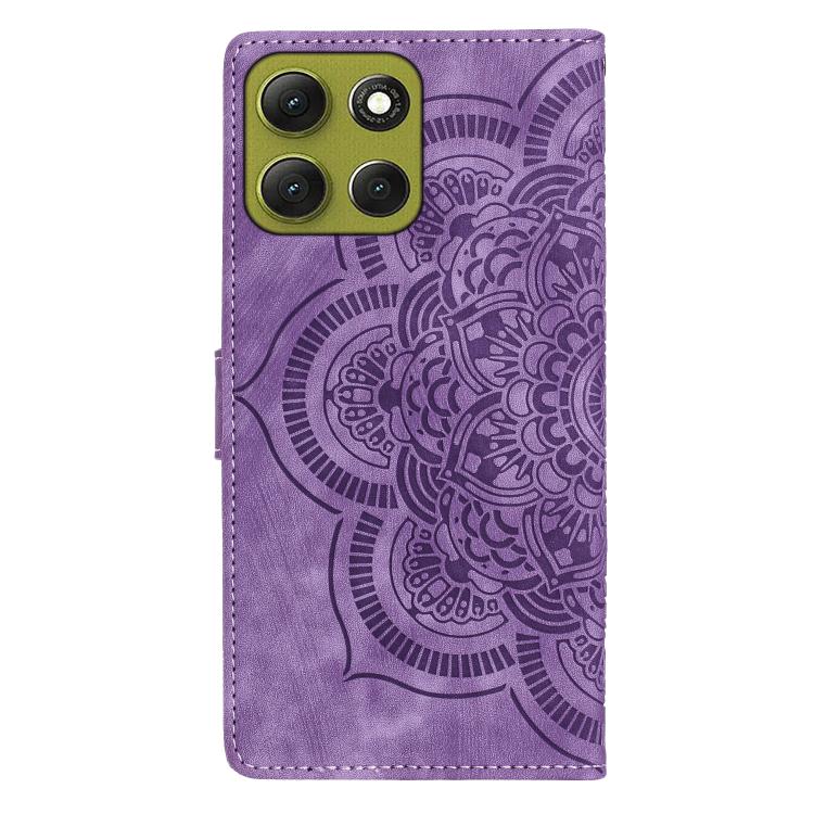 For Motorola Moto G86 5G Mandala Embossed Retro Frosted Leather Phone Case