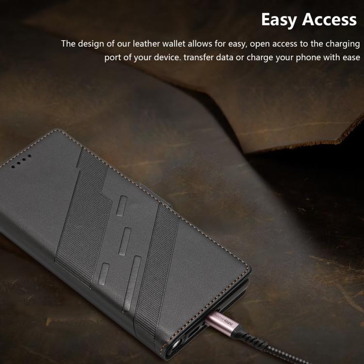 For Samsung Galaxy S22 Ultra 5G Embossed Multi-functional Side Suction Wallet Retro Leather Phone Case