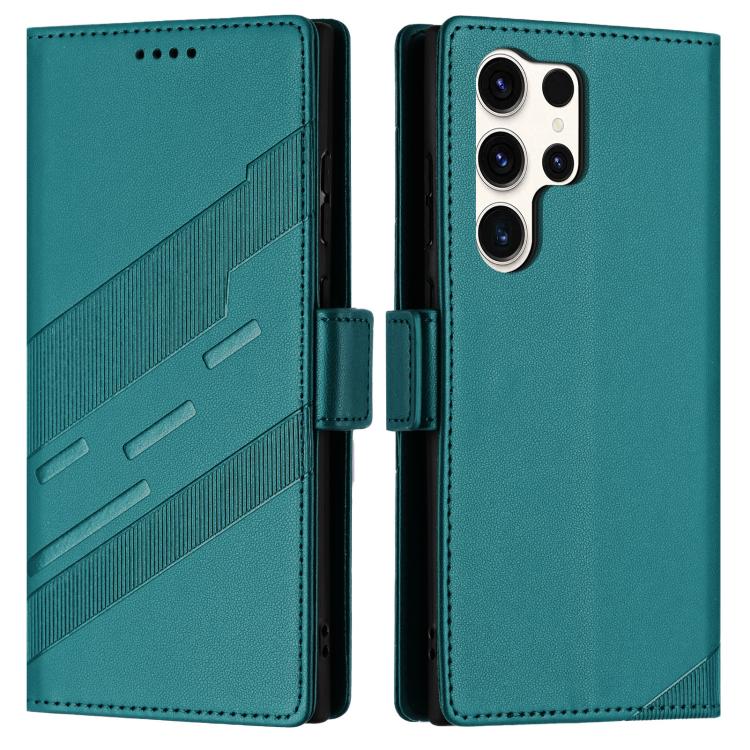 For Samsung Galaxy S23 Ultra 5G Embossed Multi-functional Side Suction Wallet Retro Leather Phone Case