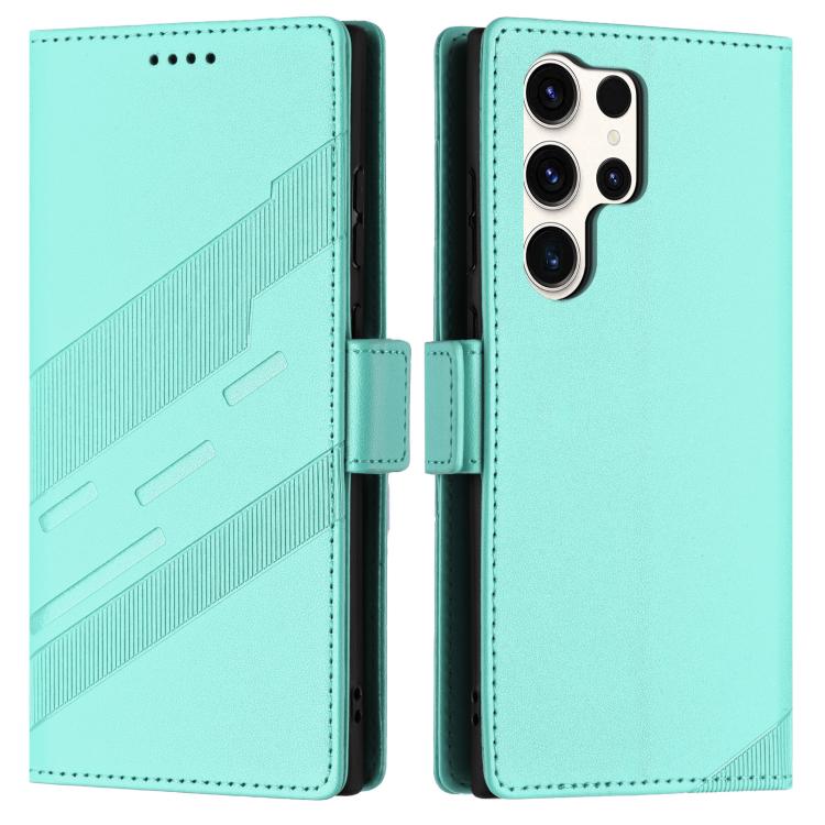 For Samsung Galaxy S23 Ultra 5G Embossed Multi-functional Side Suction Wallet Retro Leather Phone Case