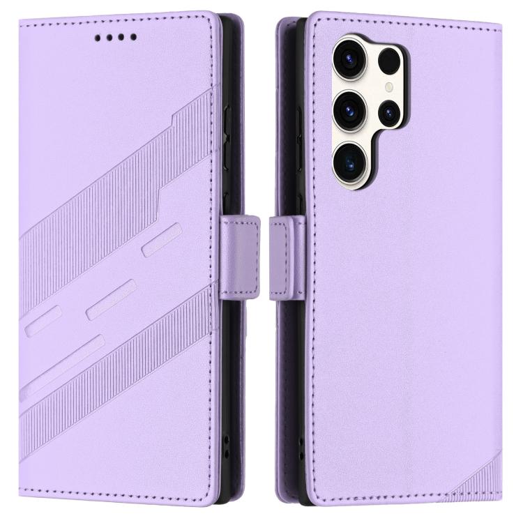 For Samsung Galaxy S23 Ultra 5G Embossed Multi-functional Side Suction Wallet Retro Leather Phone Case
