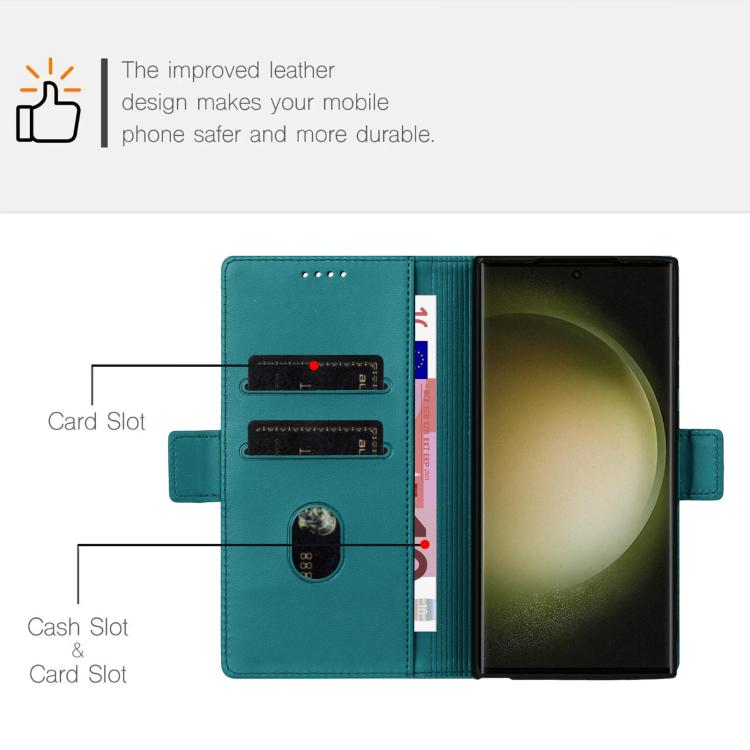 For Samsung Galaxy S24 Ultra 5G Embossed Multi-functional Side Suction Wallet Retro Leather Phone Case