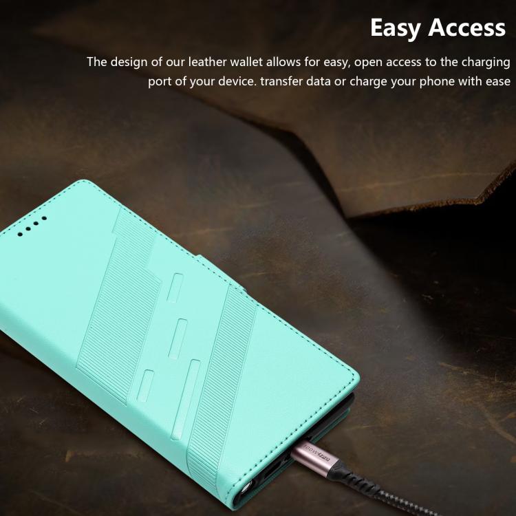 For Samsung Galaxy S25 Ultra 5G Embossed Multi-functional Side Suction Wallet Retro Leather Phone Case