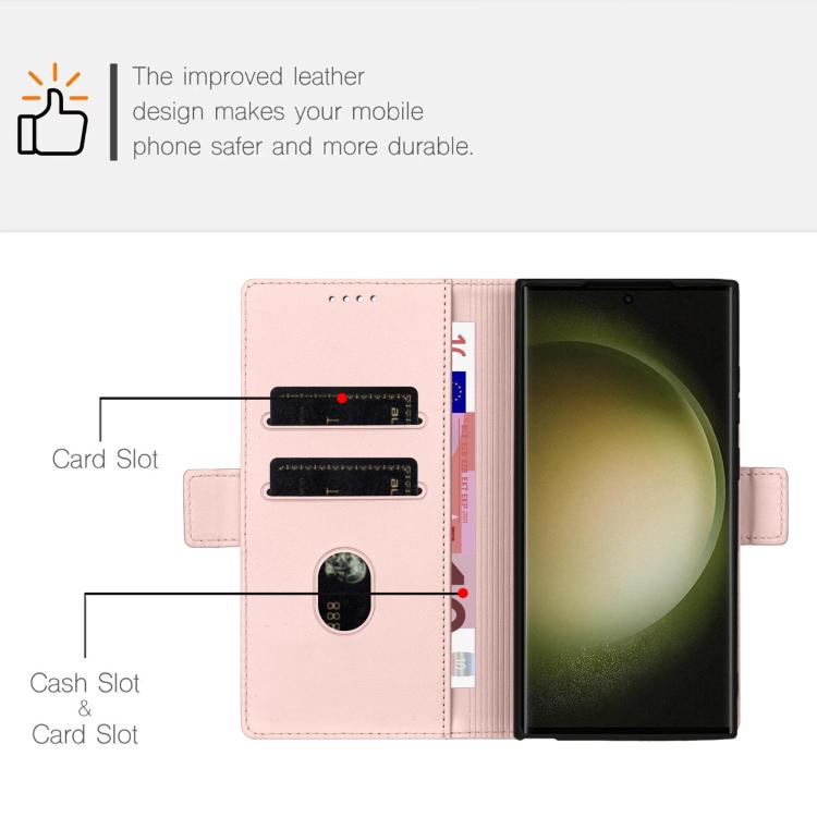 For Samsung Galaxy S25 Ultra 5G Embossed Multi-functional Side Suction Wallet Retro Leather Phone Case
