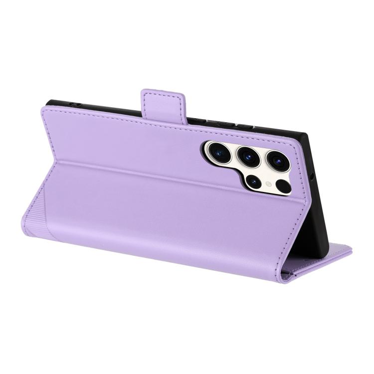 For Samsung Galaxy S25 Ultra 5G Embossed Multi-functional Side Suction Wallet Retro Leather Phone Case