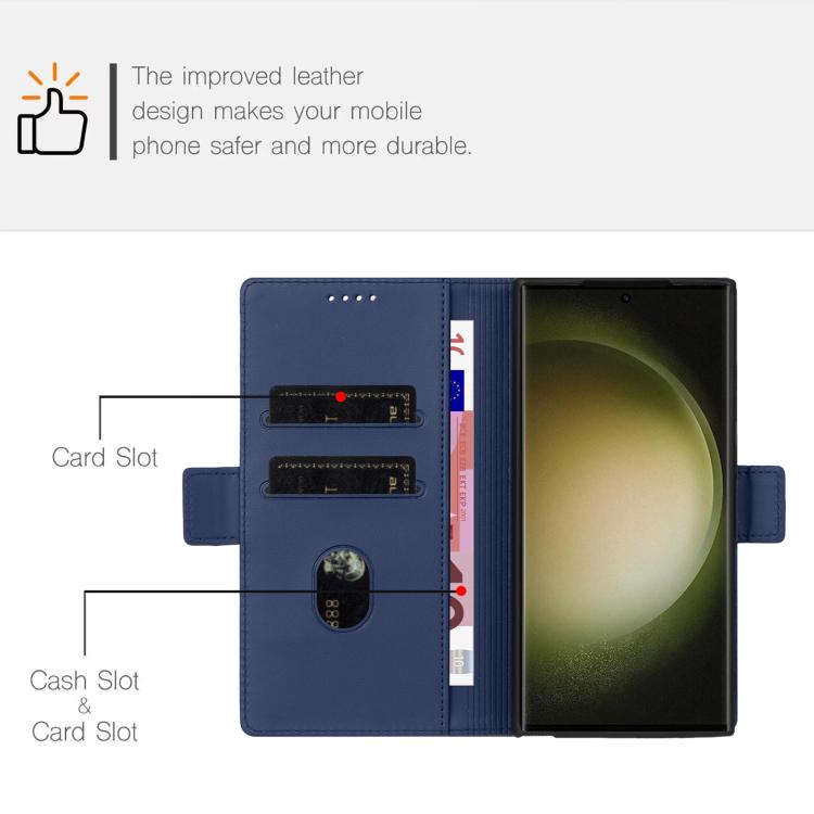 For Samsung Galaxy S25 Ultra 5G Embossed Multi-functional Side Suction Wallet Retro Leather Phone Case