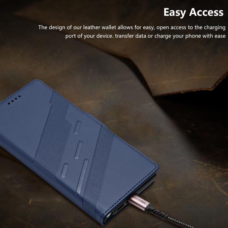 For Samsung Galaxy S25 Ultra 5G Embossed Multi-functional Side Suction Wallet Retro Leather Phone Case