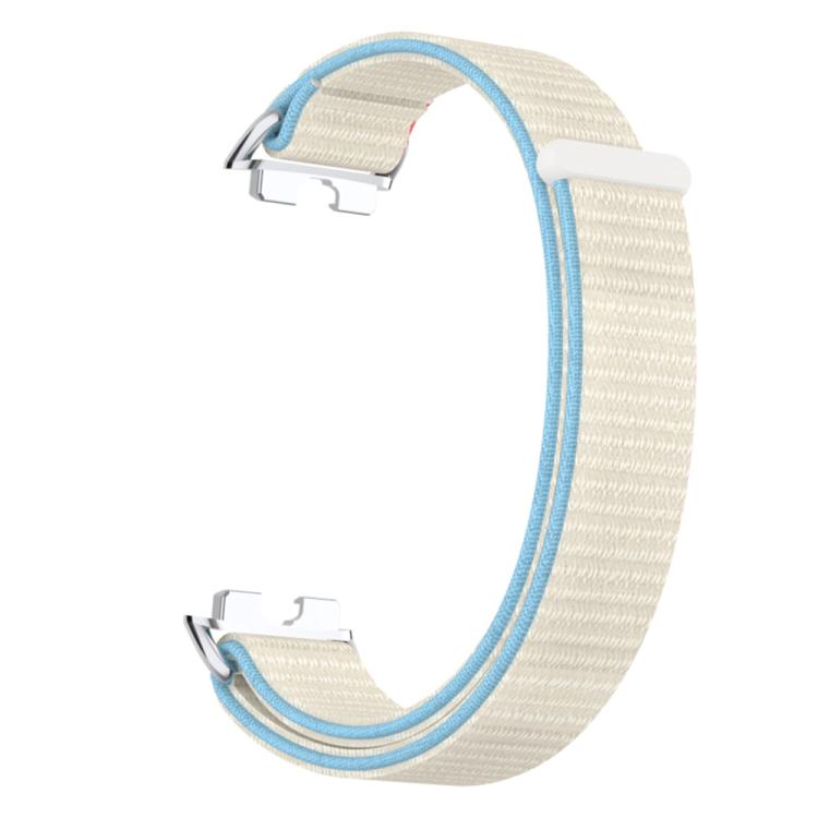 For Huawei Band 10 / 9 / 8 Metal Connector Nylon Loop Hook and Loop Fastener Watch Band