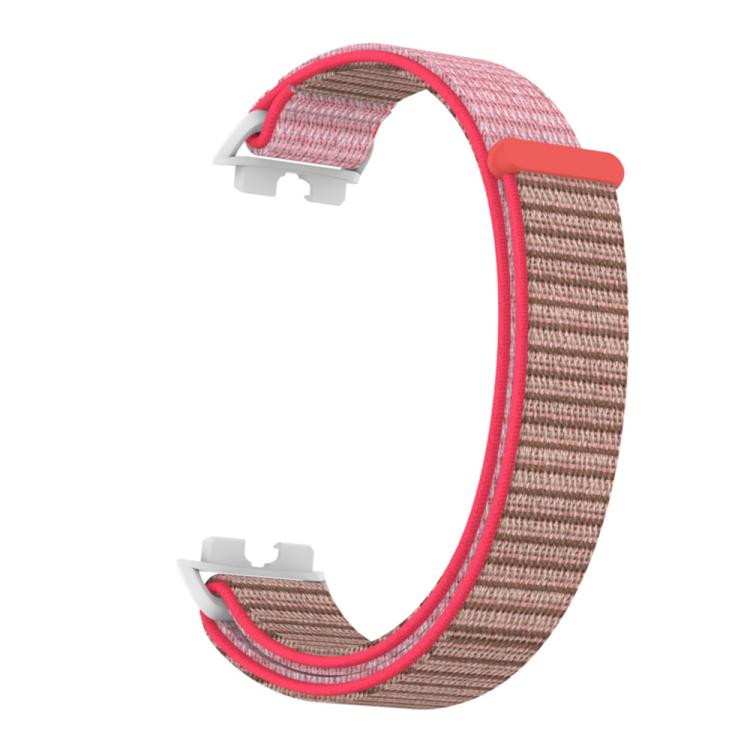 For Huawei Band 10 / 9 / 8 Plastic Connector Nylon Loop Hook and Loop Fastener Watch Band