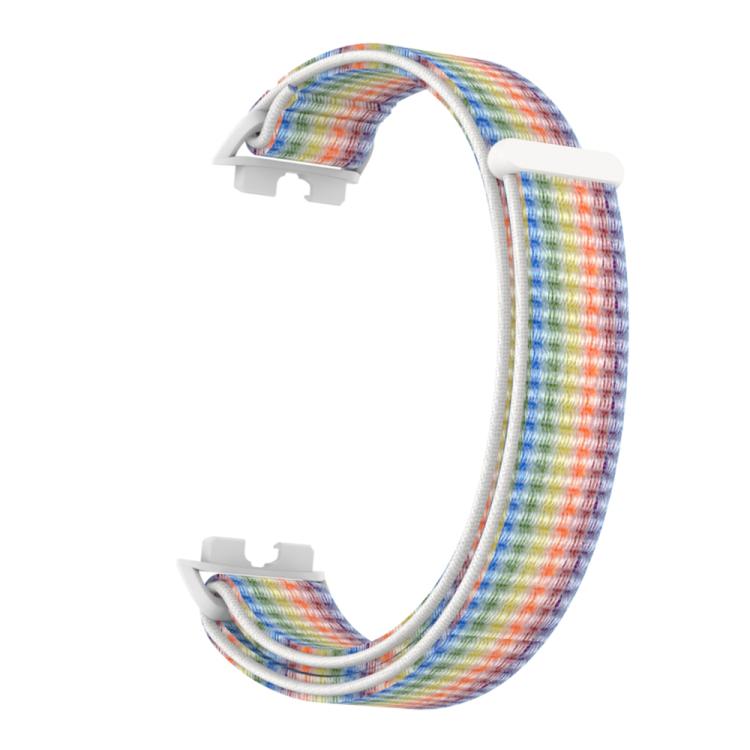 For Huawei Band 10 / 9 / 8 Plastic Connector Nylon Loop Hook and Loop Fastener Watch Band