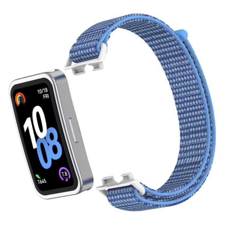 For Huawei Band 10 / 9 / 8 Plastic Connector Nylon Loop Hook and Loop Fastener Watch Band