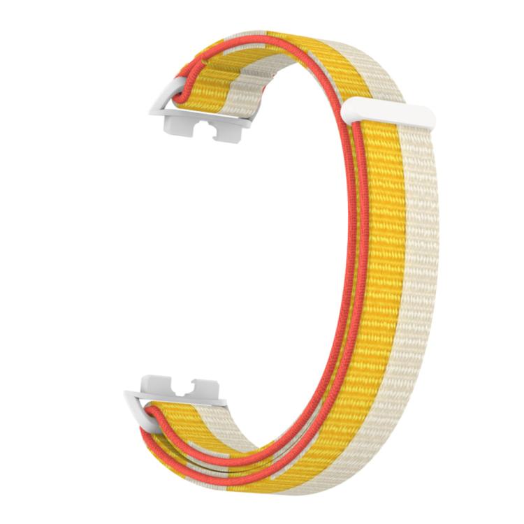 For Huawei Band 10 / 9 / 8 Plastic Connector Nylon Loop Hook and Loop Fastener Watch Band
