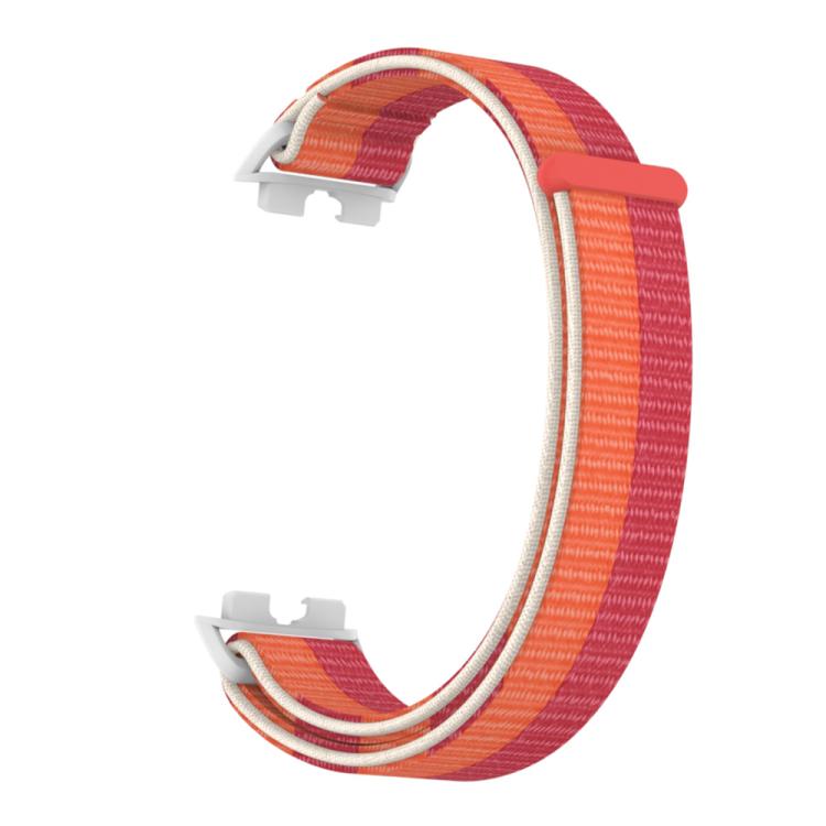 For Huawei Band 10 / 9 / 8 Plastic Connector Nylon Loop Hook and Loop Fastener Watch Band