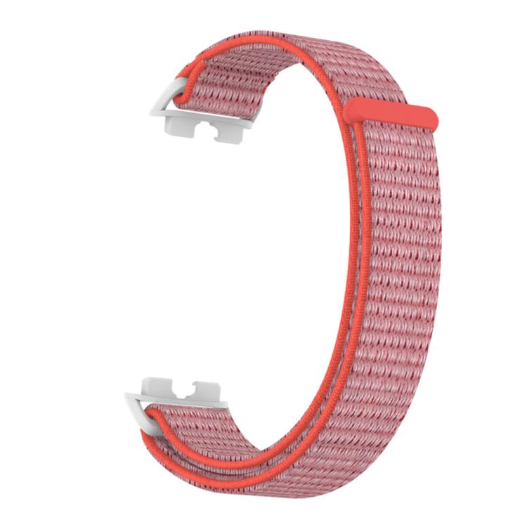 For Huawei Band 10 / 9 / 8 Plastic Connector Nylon Loop Hook and Loop Fastener Watch Band