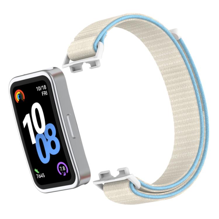 For Huawei Band 10 / 9 / 8 Plastic Connector Nylon Loop Hook and Loop Fastener Watch Band