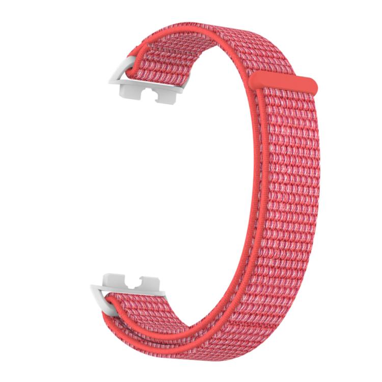 For Huawei Band 10 / 9 / 8 Plastic Connector Nylon Loop Hook and Loop Fastener Watch Band