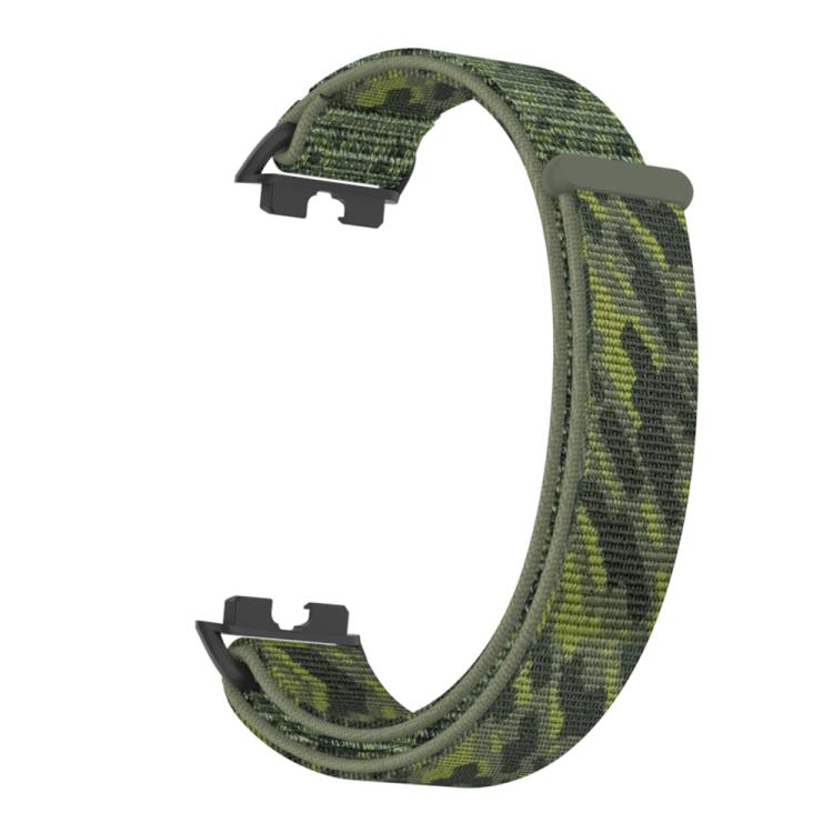 For Huawei Band 10 / 9 / 8 Plastic Connector Nylon Loop Hook and Loop Fastener Watch Band