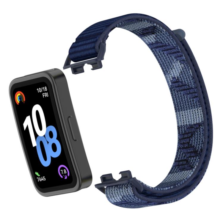 For Huawei Band 10 / 9 / 8 Plastic Connector Nylon Loop Hook and Loop Fastener Watch Band