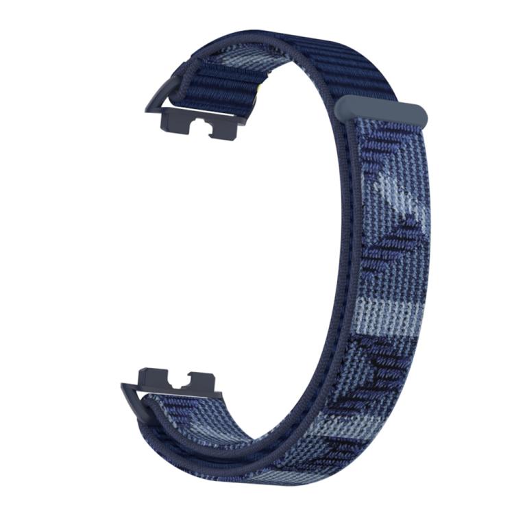 For Huawei Band 10 / 9 / 8 Plastic Connector Nylon Loop Hook and Loop Fastener Watch Band