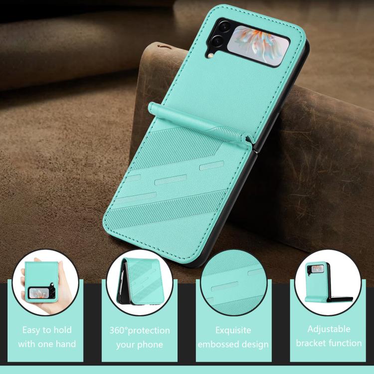 For Samsung Galaxy Z Flip4 5G Embossed Multi-functional Wallet Retro Leather Phone Case