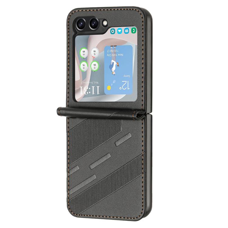 For Samsung Galaxy Z Flip5 5G Embossed Multi-functional Wallet Retro Leather Phone Case