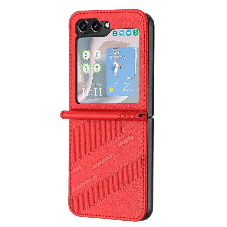 For Samsung Galaxy Z Flip5 5G Embossed Multi-functional Wallet Retro Leather Phone Case