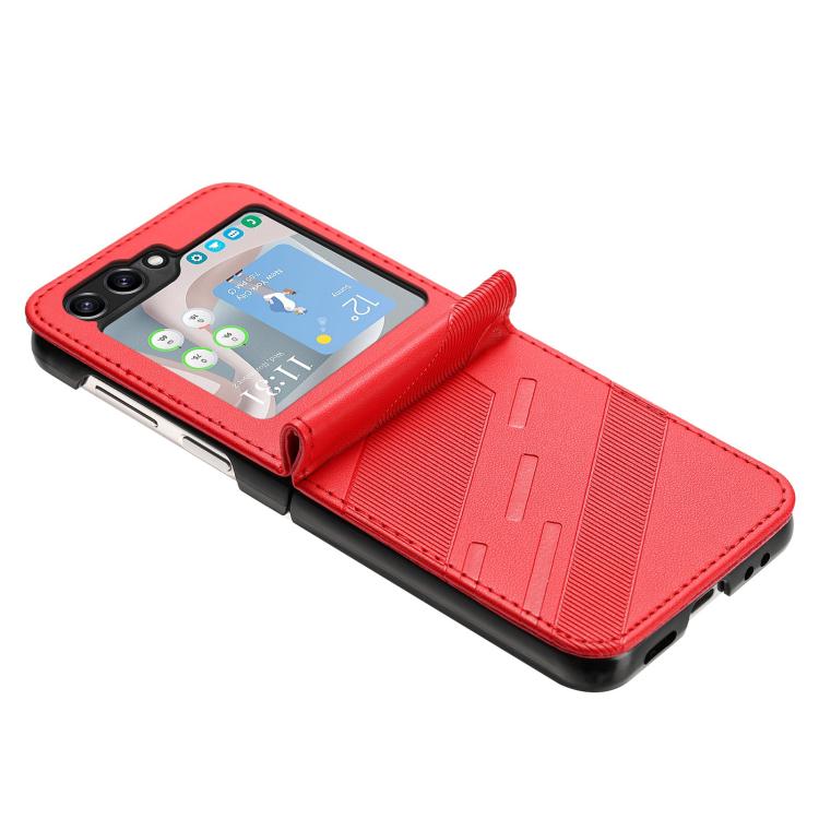 For Samsung Galaxy Z Flip5 5G Embossed Multi-functional Wallet Retro Leather Phone Case
