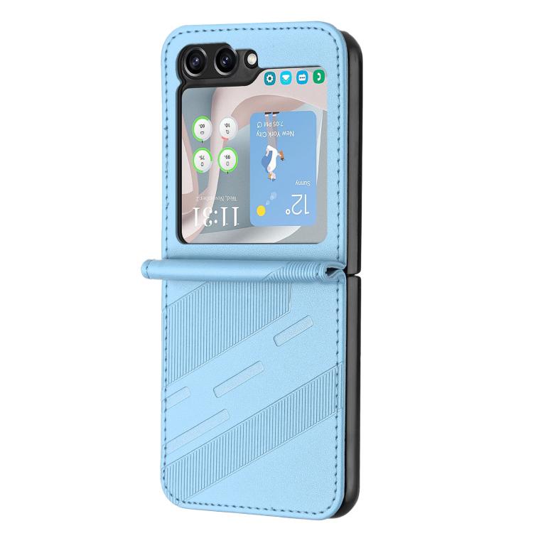 For Samsung Galaxy Z Flip5 5G Embossed Multi-functional Wallet Retro Leather Phone Case