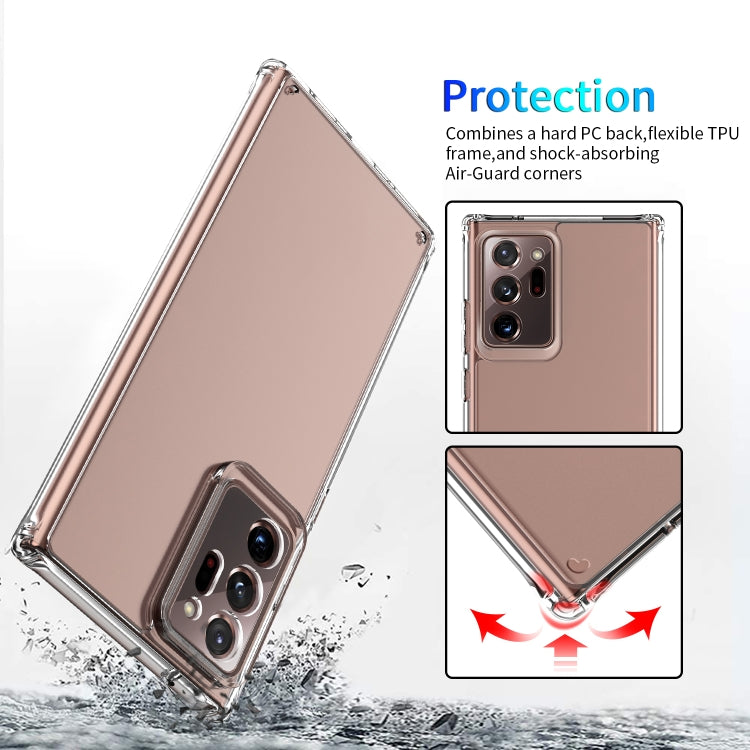 For  Samsung Galaxy Note20 Ultra Four Corner Airbag Shockproof TPU + PC Acrylic Case(Transparent)