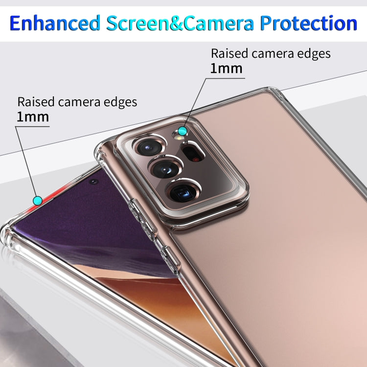 For  Samsung Galaxy Note20 Ultra Four Corner Airbag Shockproof TPU + PC Acrylic Case(Transparent)