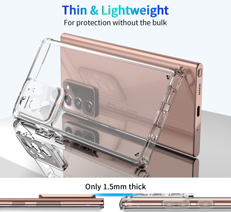 For  Samsung Galaxy Note20 Ultra Four Corner Airbag Shockproof TPU + PC Acrylic Case(Transparent)