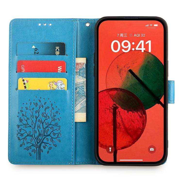 For Tecno Camon 40 Premier Tree & Deer Embossed Leather Phone Case