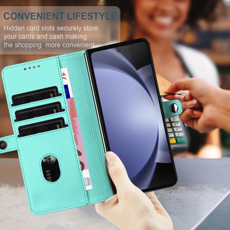 For Samsung Galaxy Z Fold6 5G Embossed Multi-functional Wallet Retro Leather Phone Case