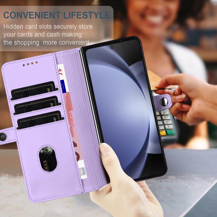 For Samsung Galaxy Z Fold6 5G Embossed Multi-functional Wallet Retro Leather Phone Case