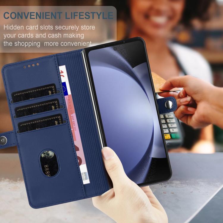For Samsung Galaxy Z Fold6 5G Embossed Multi-functional Wallet Retro Leather Phone Case