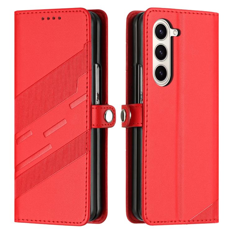 For Samsung Galaxy Z Fold5 5G Embossed Multi-functional Wallet Retro Leather Phone Case
