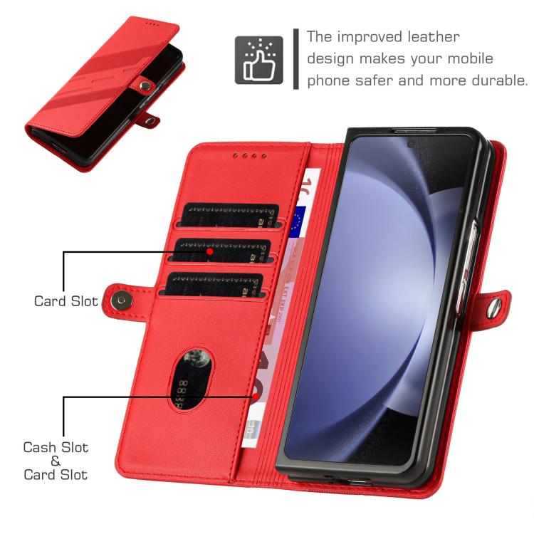 For Samsung Galaxy Z Fold5 5G Embossed Multi-functional Wallet Retro Leather Phone Case